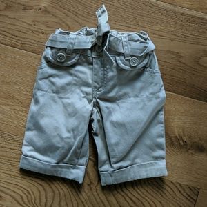 Uniform shorts with tie belt